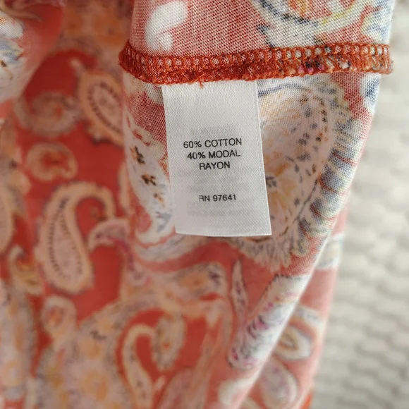 J. Jill Paisley Tank Top - Red, Yellow, Blue And Purple Size Small - Picture 5 of 9